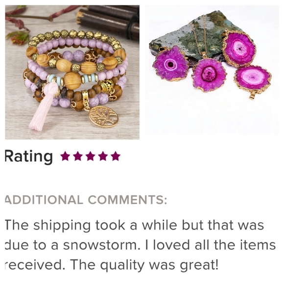 Magenta Agate Pendant In Gold Tone Setting Boho - Picture 4 of 10